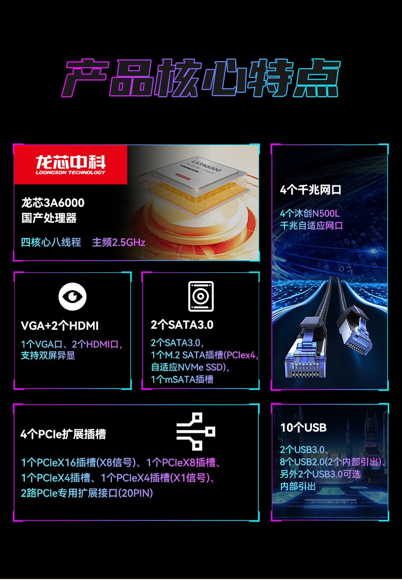 龍芯3A6000福建工控機(jī),國產(chǎn)操作系統(tǒng)工業(yè)主機(jī)電腦,DT-610L-N3A6KMB.jpg