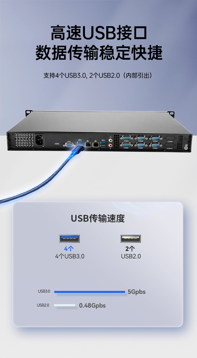 國產(chǎn)飛騰工控機,1U短款機架式工業(yè)主機電腦,銀河麒麟工業(yè)電腦,DT-S1010MB-FD2KMC.jpg